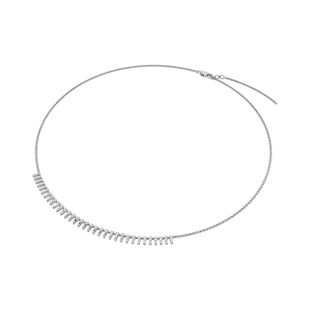 14K White Gold Diamond 2 Ct.Tw Fashion Necklace