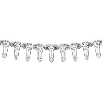 14K White Gold Diamond 2 Ct.Tw Fashion Necklace