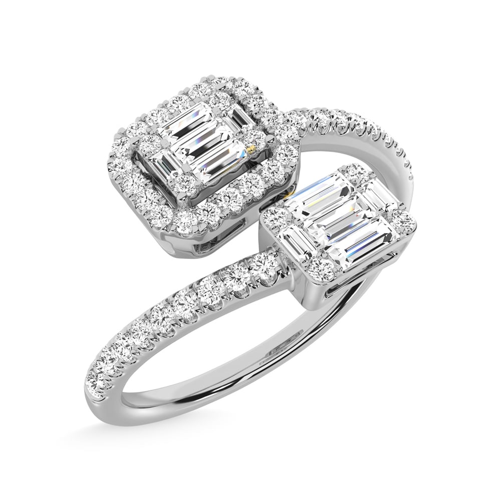 14K White Gold Diamond 1/2 Ct.Tw. Fashion Ring