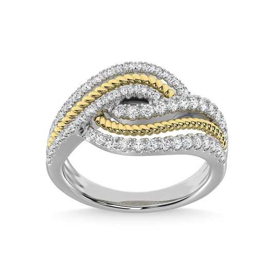 14K Two Tone Diamond 3/4 Ct.Tw. Fashion Ring