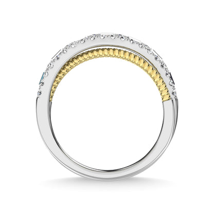 14K Two Tone Diamond 3/4 Ct.Tw. Fashion Ring