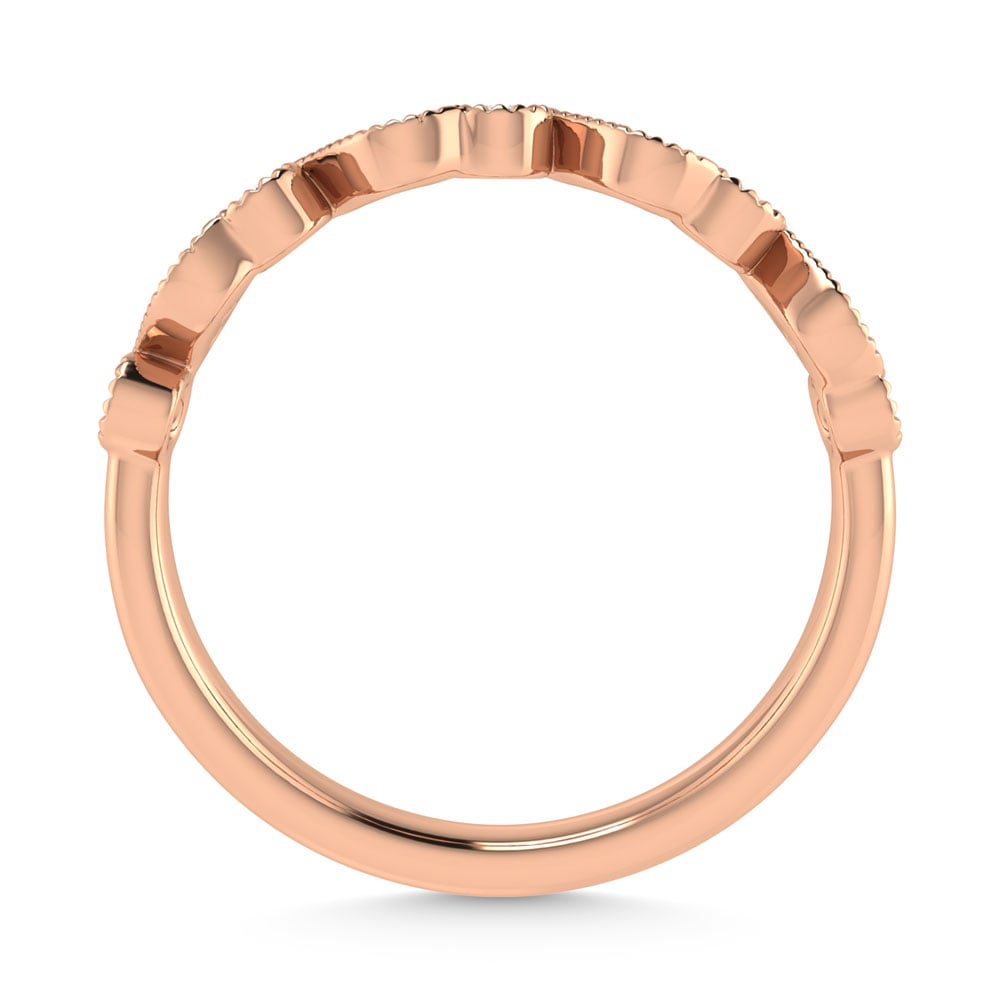 14K Rose Gold Diamond 1/8 Ct.Tw. Stackable Band