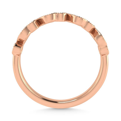 14K Rose Gold Diamond 1/8 Ct.Tw. Stackable Band