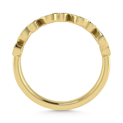 14K Yellow Gold Diamond 1/8 Ct.Tw. Stackable Band