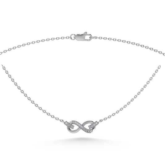 10K White Gold Diamond 1/20 Ct.Tw. Fashion Necklace (18 inches)