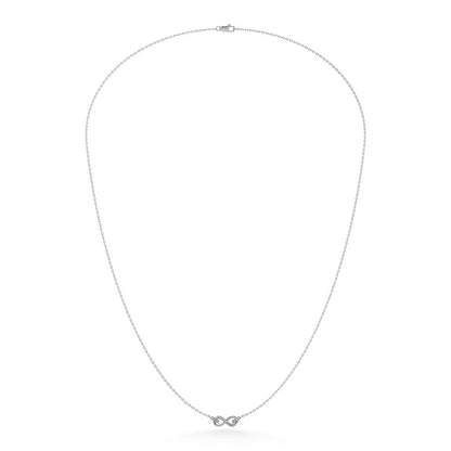 10K White Gold Diamond 1/20 Ct.Tw. Fashion Necklace (18 inches)