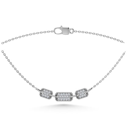 10K White Gold Diamond 1/6 Ct.Tw. Fashion Necklace (18 inches)
