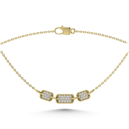 10K Yellow Gold Diamond 1/6 Ct.Tw. Fashion Necklace (18 inches)