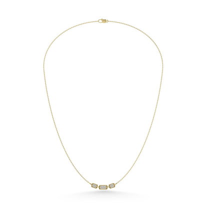 10K Yellow Gold Diamond 1/6 Ct.Tw. Fashion Necklace (18 inches)