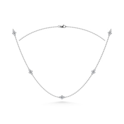 10K White Gold Diamond 1/6 Ct.Tw. Fashion Necklace (18 inches)