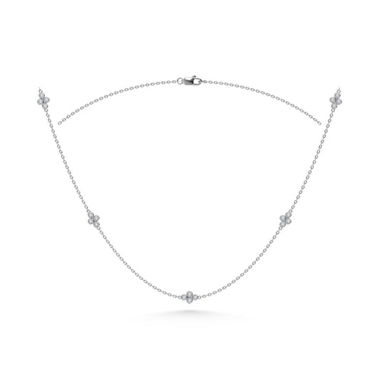 10K White Gold Diamond 1/6 Ct.Tw. Fashion Necklace (18 inches)