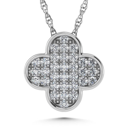 14K White Gold Diamond 1/20.Ct. Tw. Fashion Pendant