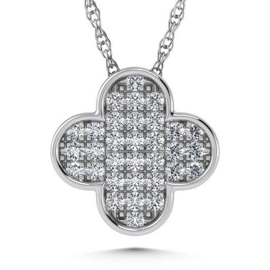 14K White Gold Diamond 1/20.Ct. Tw. Fashion Pendant
