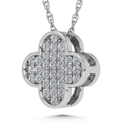 14K White Gold Diamond 1/20.Ct. Tw. Fashion Pendant