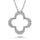 14K White Gold Diamond 1/8.Ct. Tw. Four Leaf Clover Pendant