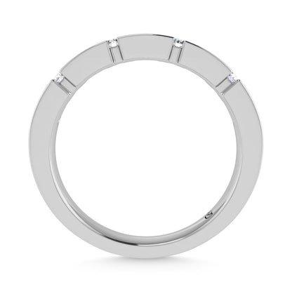 14K White Gold Diamond 1/2.Ct. Tw. Men?s Machine Band