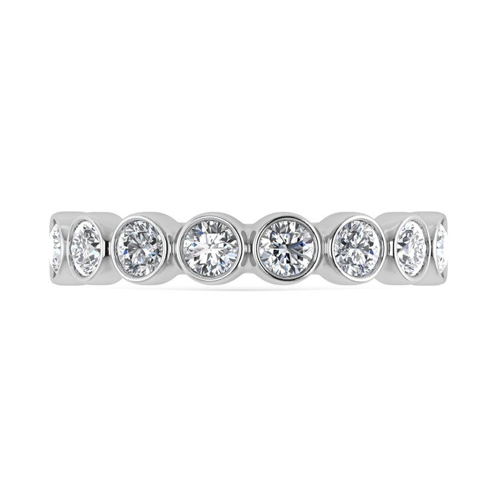 14K White Gold Diamond 1.Ct. Tw. Men?s Machine Band