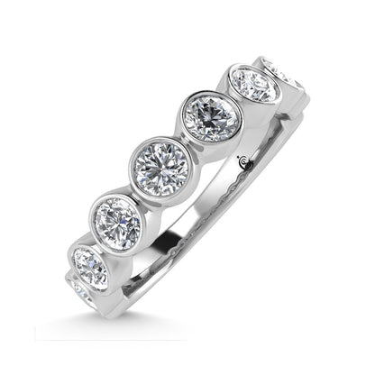 14K White Gold Diamond 1.Ct. Tw. Men?s Machine Band