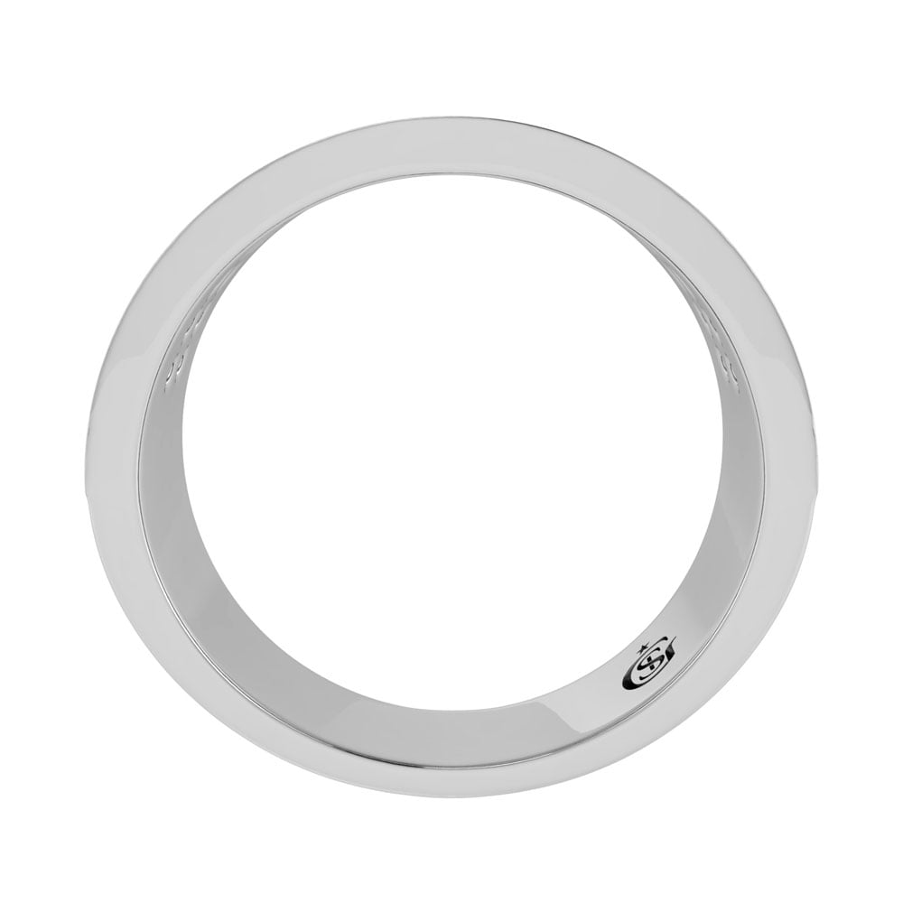 14K White Gold Diamond 3/4.Ct. Tw. Men?s Machine Band