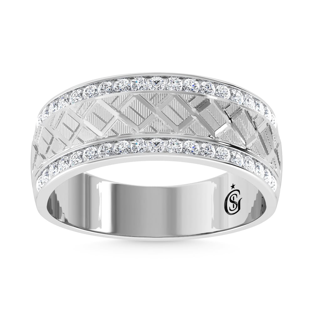 14KT 1/2CT MACHINE GENTS MACHINE CREATIVE BAND