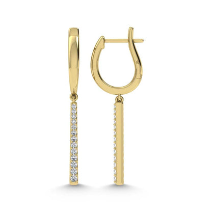 14K Yellow Gold Diamond 1/4.Ct. Tw. Fashion Earrings