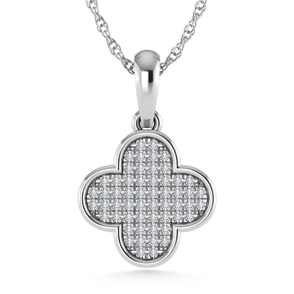 14K White Gold Diamond 1/10.Ct. Tw. Fashion Pendant