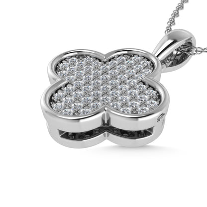 14K White Gold Diamond 1/10.Ct. Tw. Fashion Pendant
