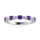 14K White Gold Diamond 1/2 Ct. Tw. Alternate Diamond and Amythyst Stackable Band