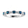 14K White Gold Diamond 5/8 Ct. Tw. Alternate Diamond and Alexandarite Stackable Band