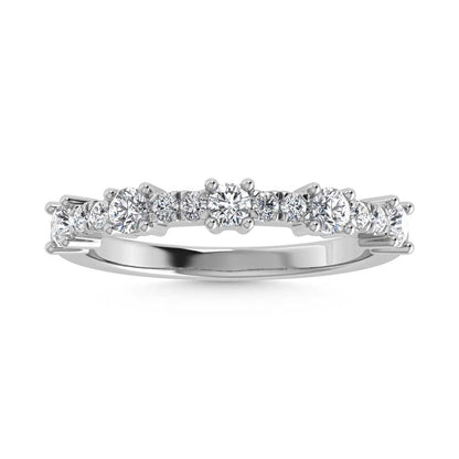 14K White Gold Diamond 1/2 Ct. Tw. Stackable Band