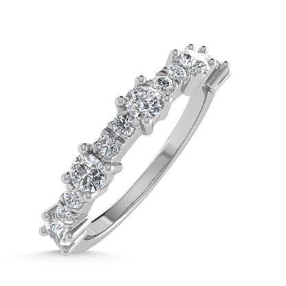 14K White Gold Diamond 1/2 Ct. Tw. Stackable Band