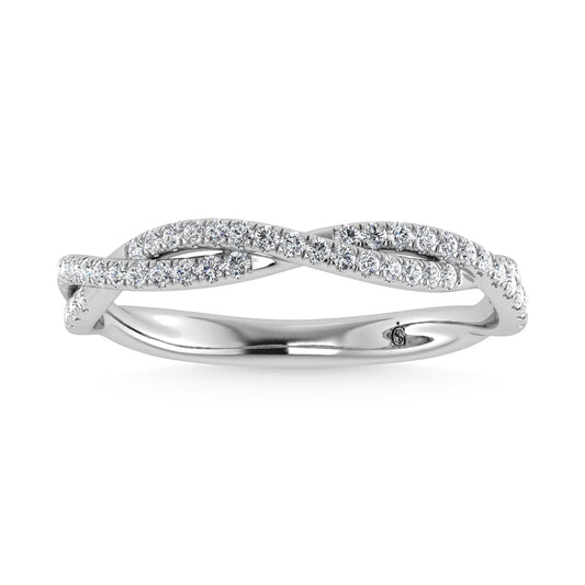 14K White Gold Diamond 1/5 Ct. Tw. Stackable Band