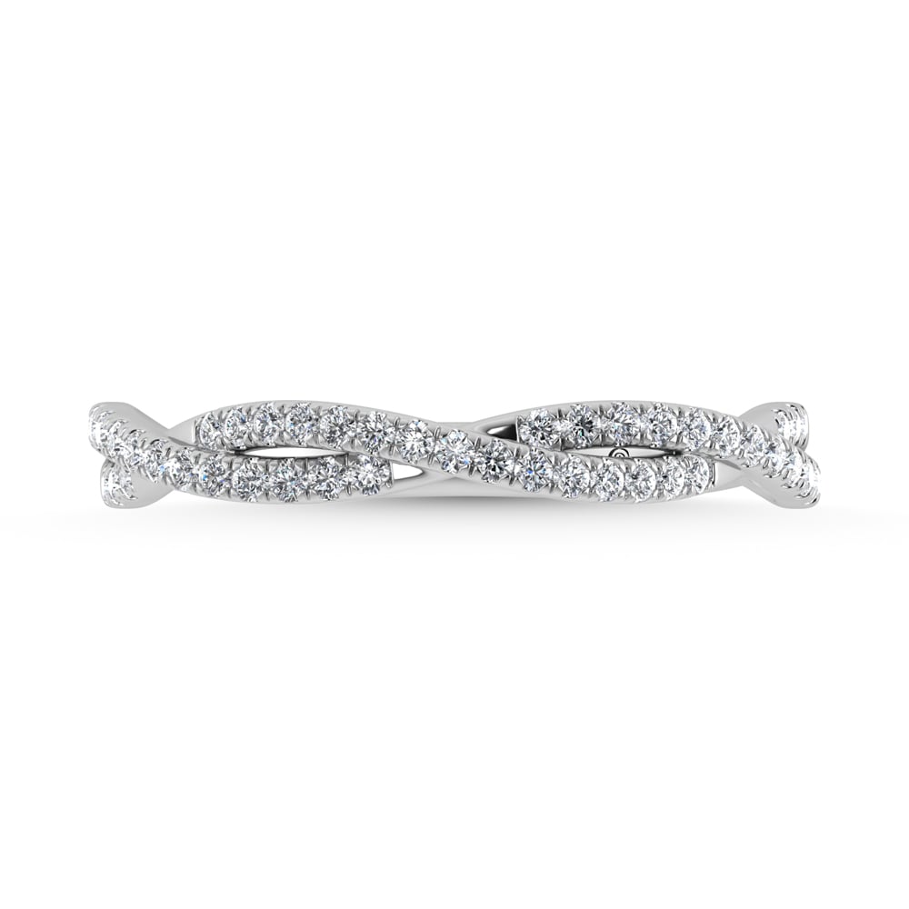 14K White Gold Diamond 1/5 Ct. Tw. Stackable Band