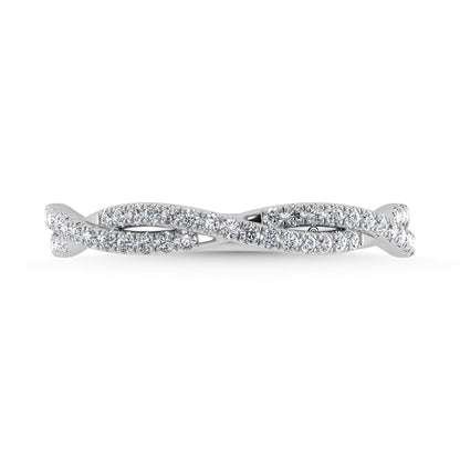 14K White Gold Diamond 1/5 Ct. Tw. Stackable Band