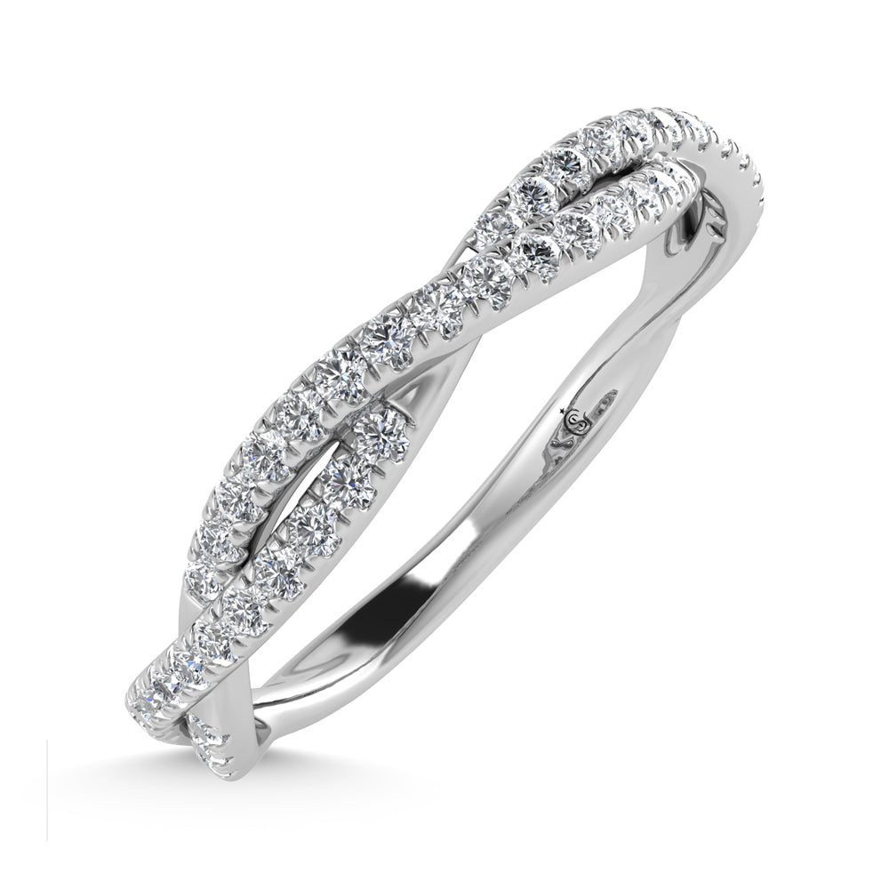 14K White Gold Diamond 1/5 Ct. Tw. Stackable Band