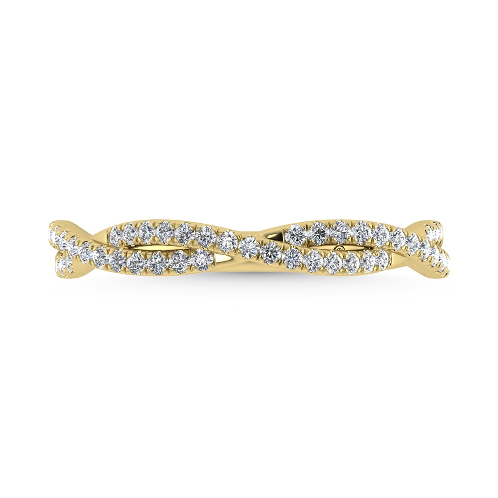 14K Yellow Gold Diamond 1/5 Ct. Tw. Stackable Band