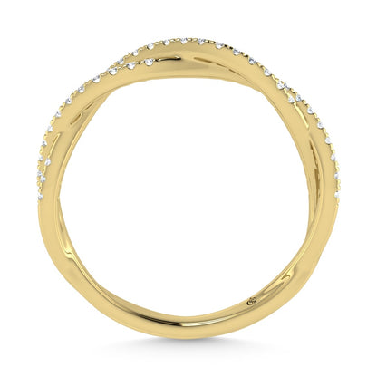 14K Yellow Gold Diamond 1/5 Ct. Tw. Stackable Band