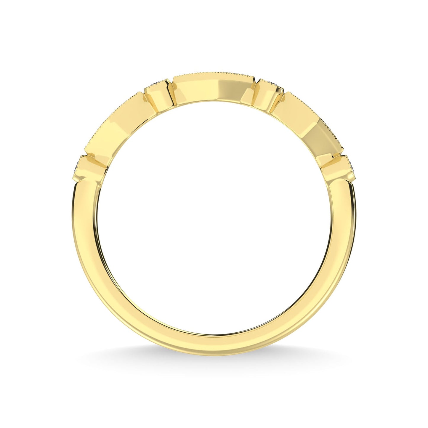 14K Yellow Gold Diamond 1/8 Ct.Tw. Stackable Band