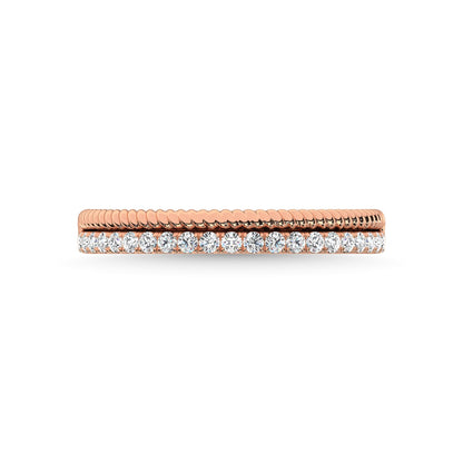 14K Rose Gold Diamond 1/5 Ct.Tw. Stackable Band