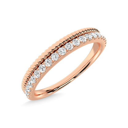 14K Rose Gold Diamond 1/5 Ct.Tw. Stackable Band