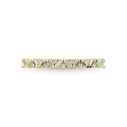 14K Yellow Gold Diamond 1/5 Ct.Tw. Stackable Band