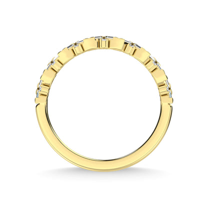 14K Yellow Gold Diamond 1/5 Ct.Tw. Stackable Band