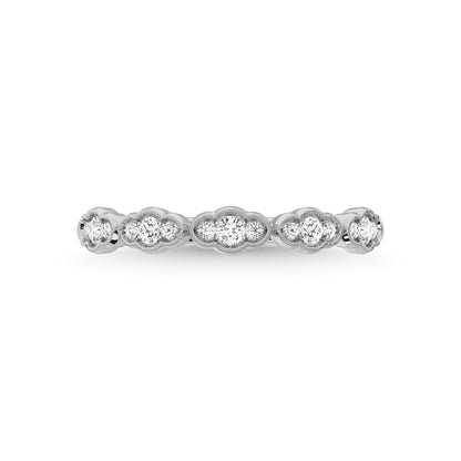 14K White Gold Diamond 1/5 Ct.Tw. Stackable Band