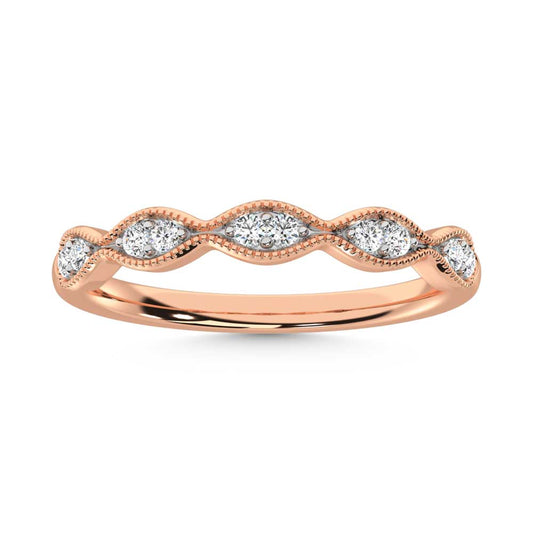 14K Rose Gold Diamond 1/6 Ct. Tw. Stackable Band