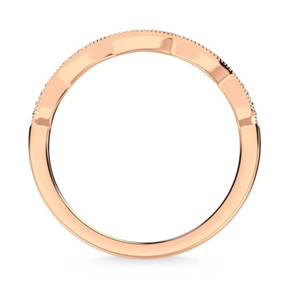 14K Rose Gold Diamond 1/6 Ct. Tw. Stackable Band