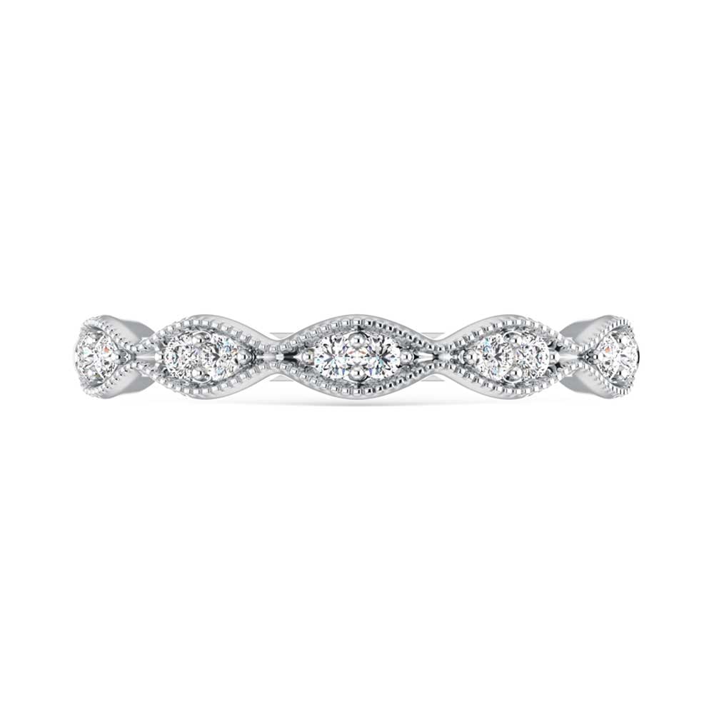 14K White Gold Diamond 1/6 Ct. Tw. Stackable Band