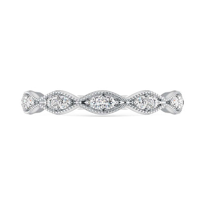 14K White Gold Diamond 1/6 Ct. Tw. Stackable Band