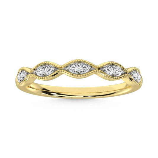 14K Yellow Gold Diamond 1/6 Ct. Tw. Stackable Band