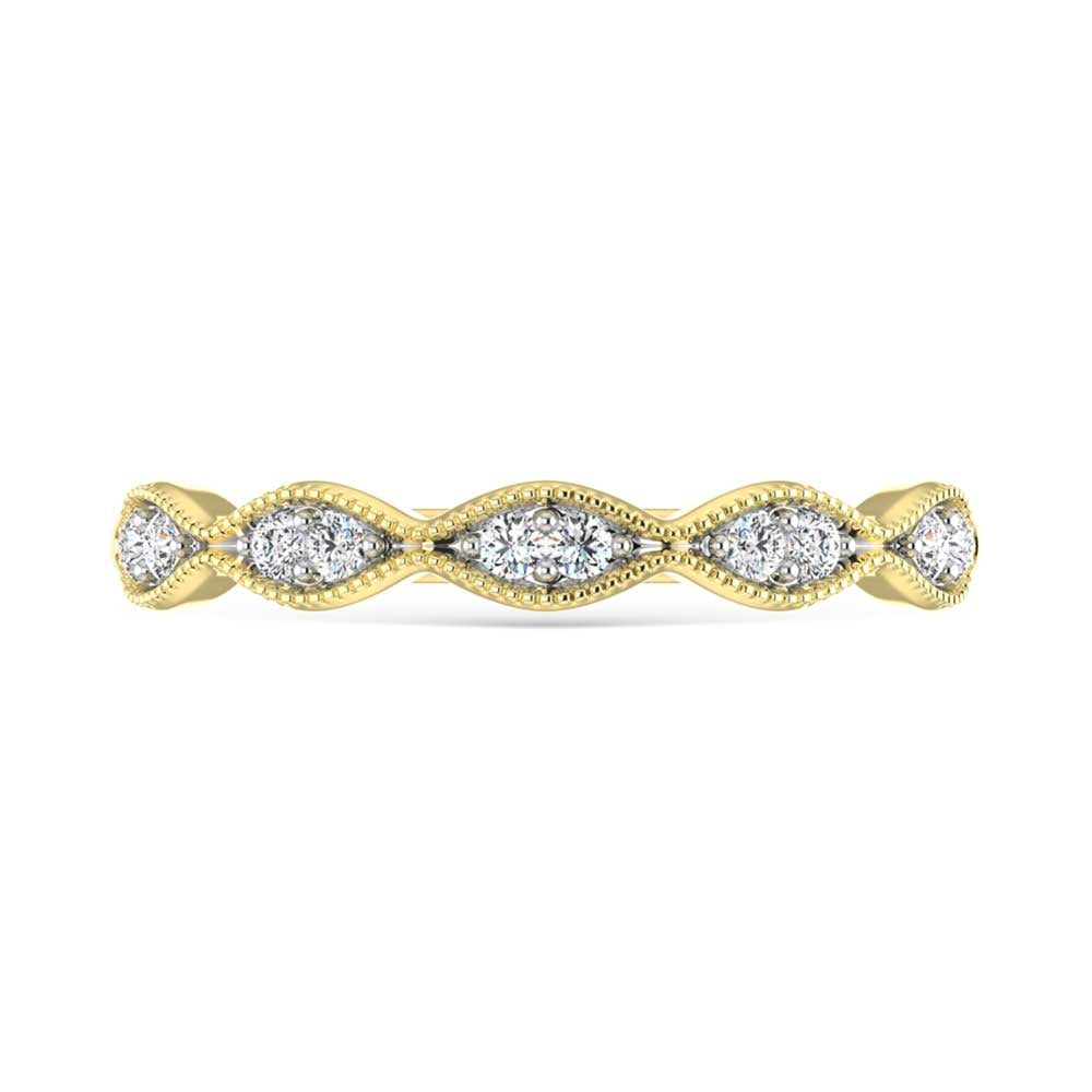 14K Yellow Gold Diamond 1/6 Ct. Tw. Stackable Band