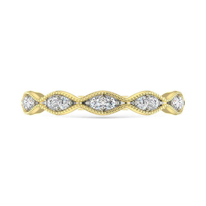 14K Yellow Gold Diamond 1/6 Ct. Tw. Stackable Band